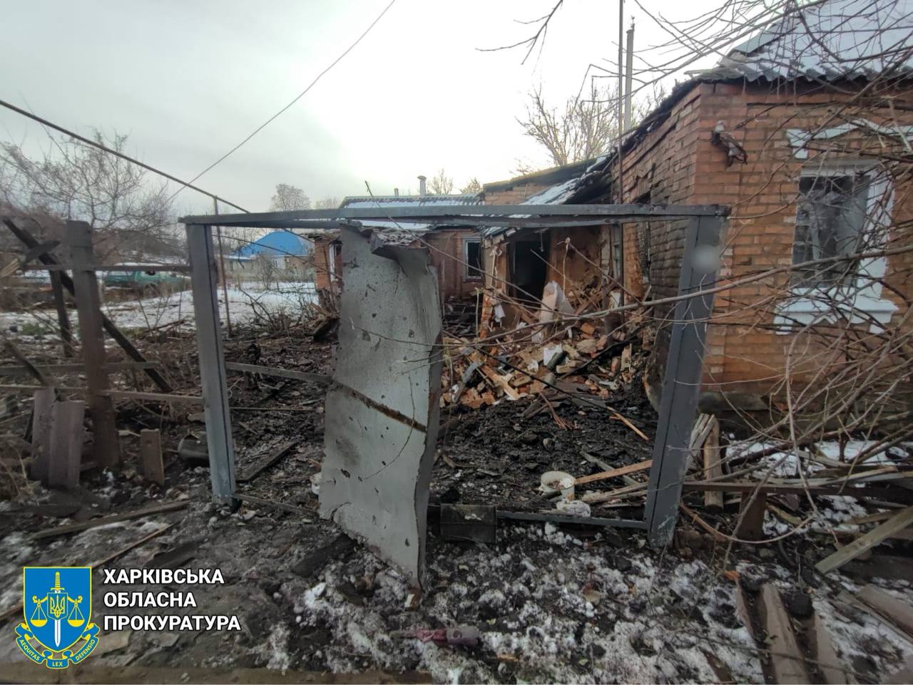 Наслідки артилерійського обстрілу смт Козача Лопань Харківського району